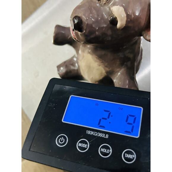 Vintage 6” Tall Brown Bear Figurine Hand Painted Signed 1981 Door Stopper Heavy - Picture 11 of 11